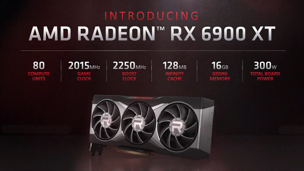 Флагманская видеокарта Radeon RX 6900 XT способна достигать частоты 3000 МГц