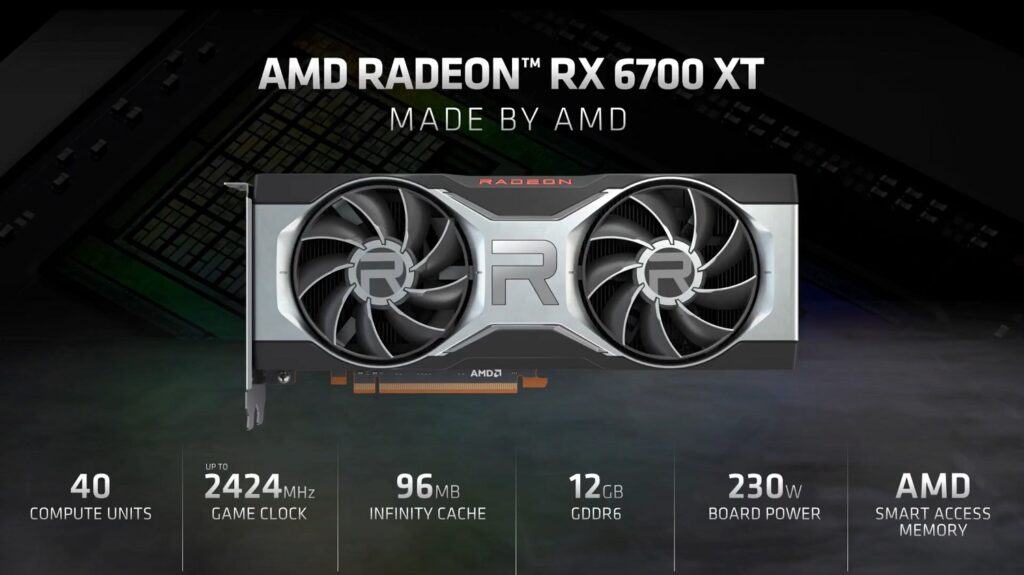 Утечка тестов видеокарты Radeon RX 6700 XT с использованием трассировки лучей