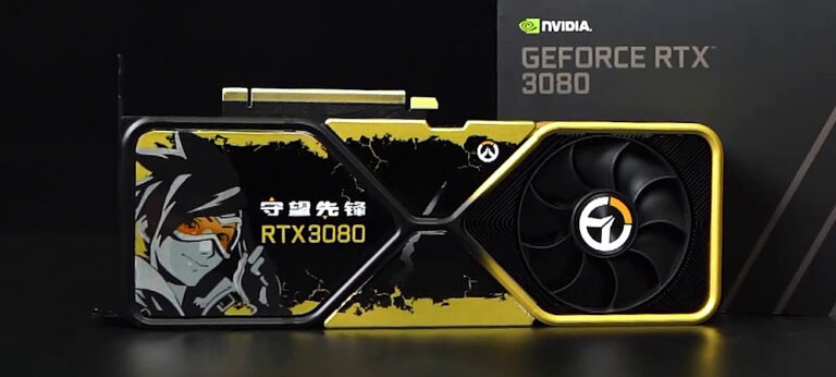 NVIDIA показала кастомную видеокарту GeForce RTX 3080 в стиле игры Overwatch