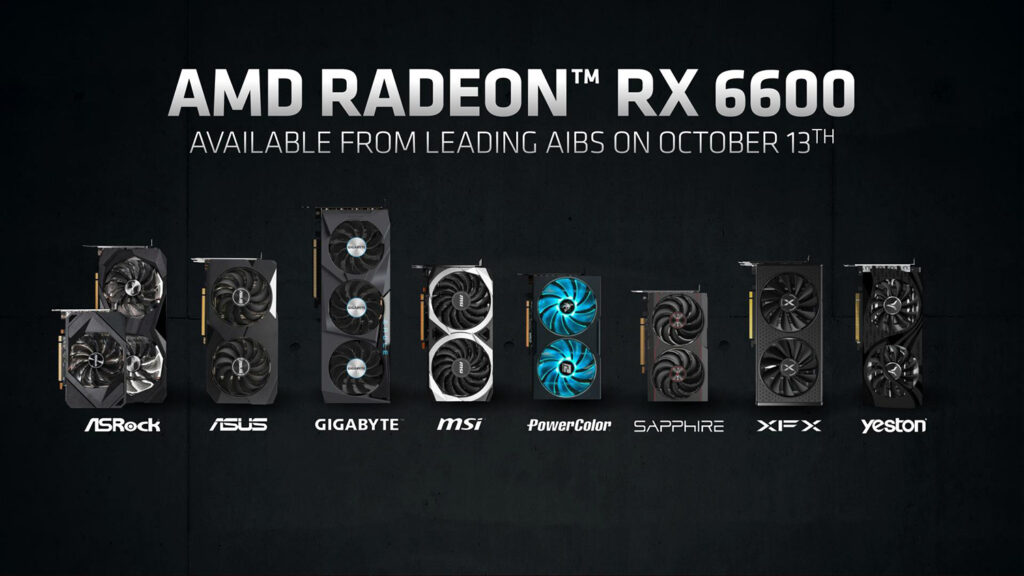 AMD представила видеокарту Radeon RX 6600 8GB: На одном уровне с GeForce RTX 3060