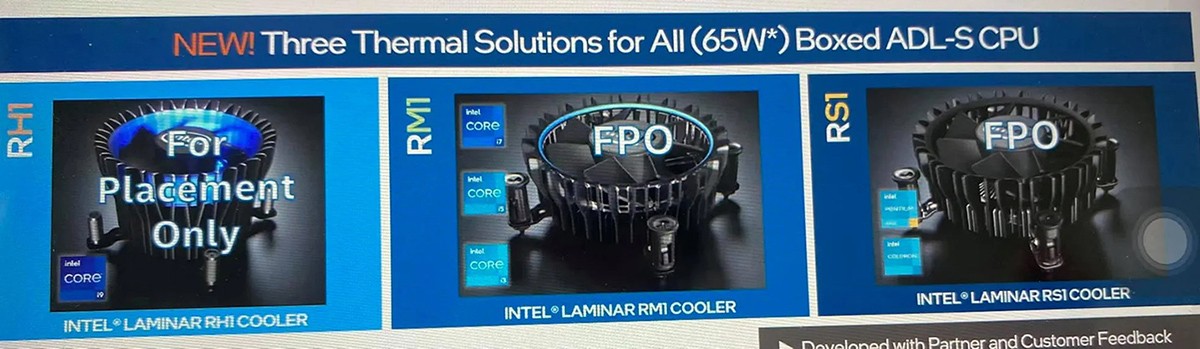 Первые фото нового боксового кулера Intel Laminar RM1 для процессоров Alder Lake 12-го поколения
