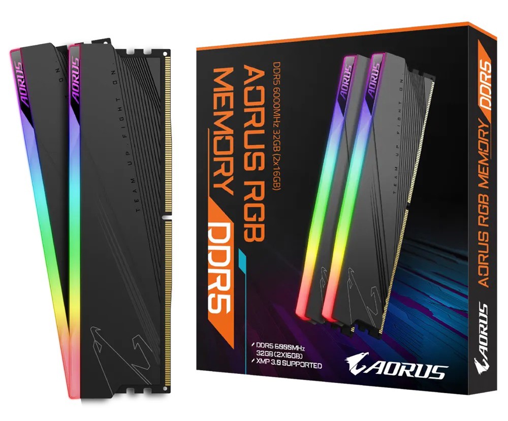 Gigabyte представила комплект оперативной памяти Aorus RGB DDR5 6000 МГц 32 ГБ