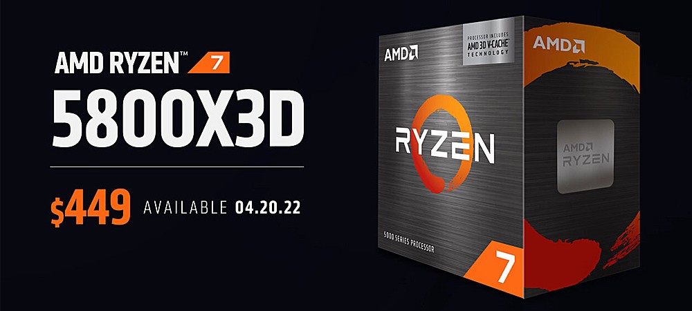 AMD официально представила шесть новых процессоров, в том числе Ryzen 7 5800X3D с 3D V-кэшем