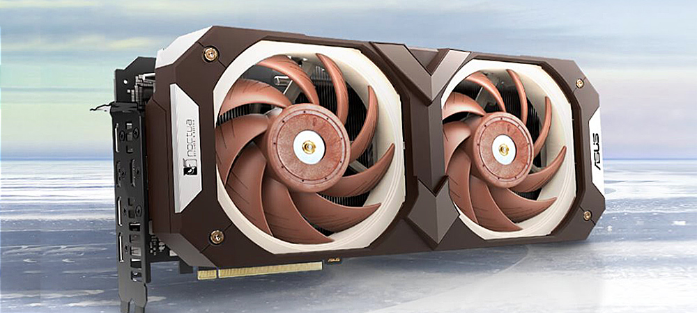 ASUS и Noctua готовят к выпуску видеокарту GeForce RTX 3080 с четырехслотовым охлаждением