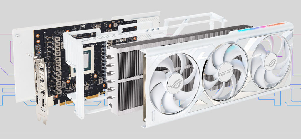 ASUS представила видеокарты ROG Strix GeForce RTX 4090 и 4080 белого цвета