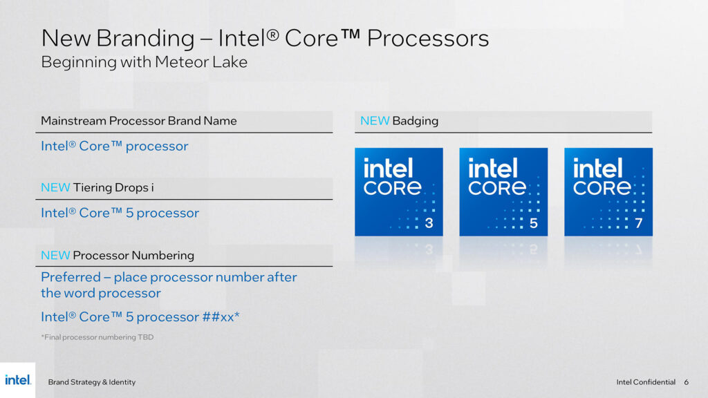 Intel представила подробности своего ребрендинга для процессоров Meteor Lake