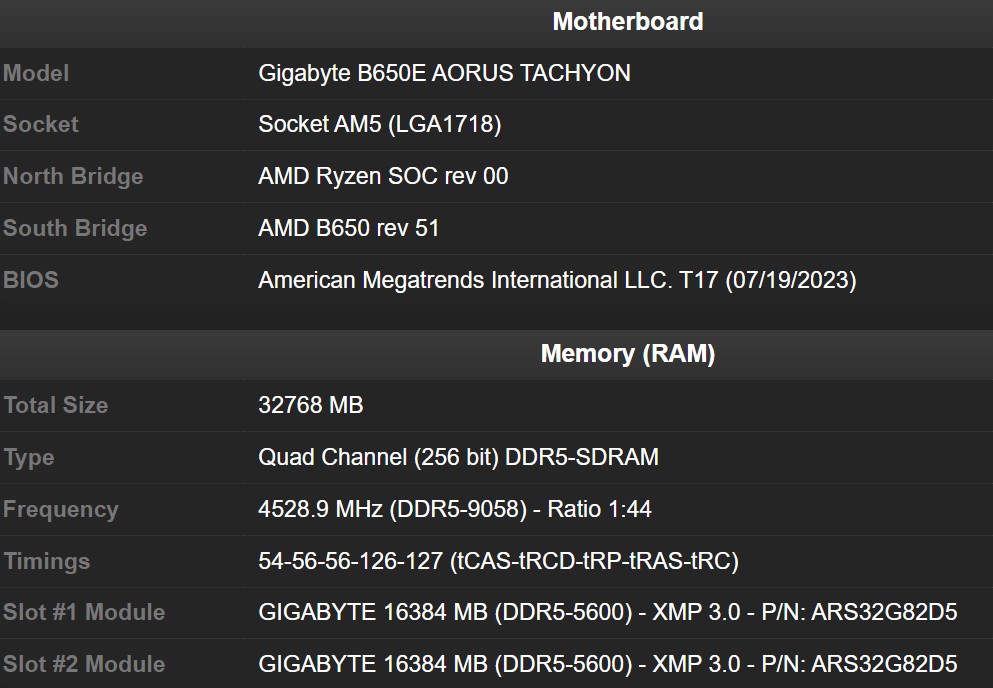 Оверклокер разогнал память DDR5 до частоты 9058 МГц на платформе AM5 B650E